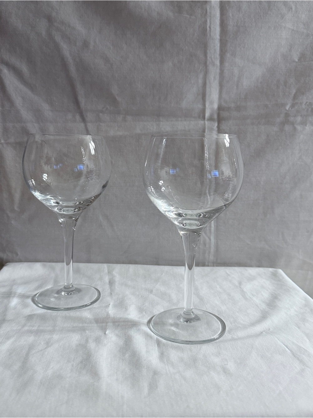 Clear Crystal Red Wine Glasses - Set of 2
